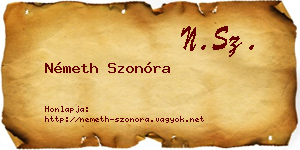 Németh Szonóra névjegykártya